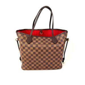 Louis Vuitton Neverfull MM Damier Ebene Canvas Tote Bag